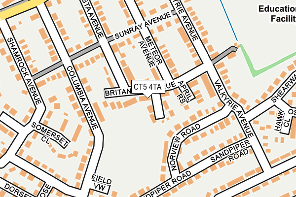 CT5 4TA map - OS OpenMap – Local (Ordnance Survey)