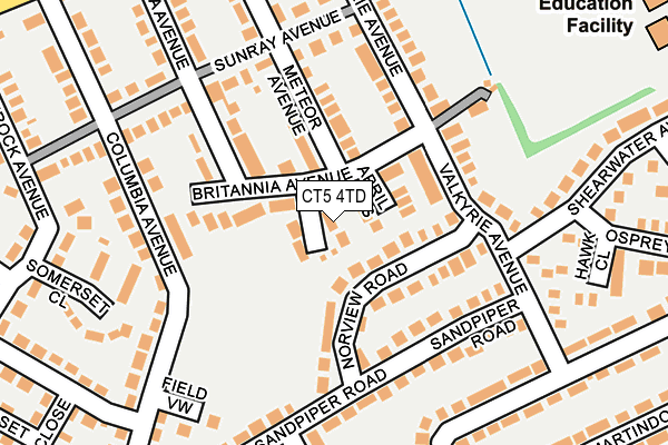 CT5 4TD map - OS OpenMap – Local (Ordnance Survey)