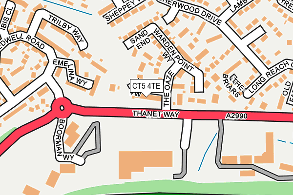 CT5 4TE map - OS OpenMap – Local (Ordnance Survey)