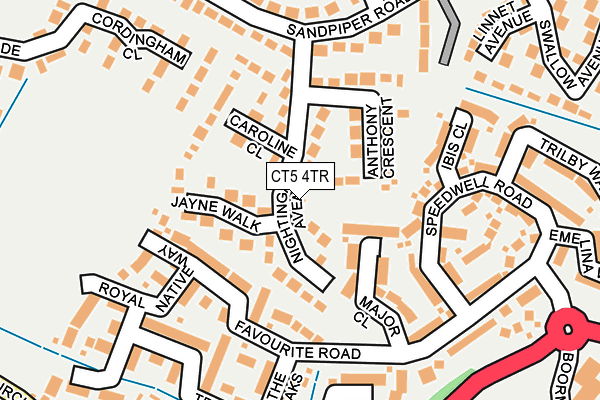 CT5 4TR map - OS OpenMap – Local (Ordnance Survey)