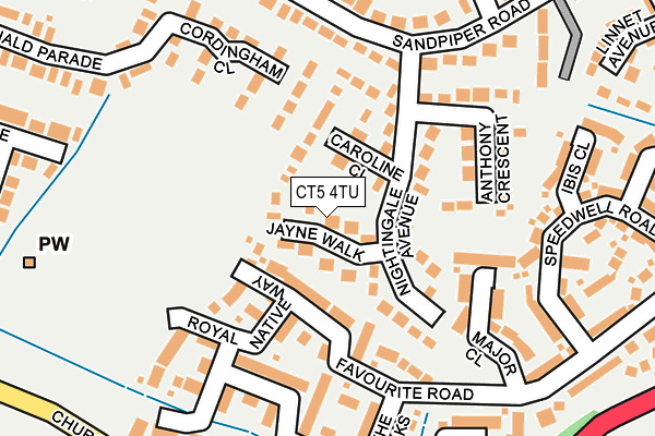 CT5 4TU map - OS OpenMap – Local (Ordnance Survey)