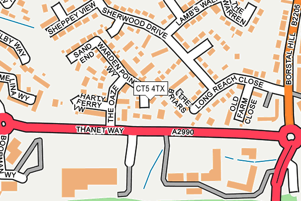 CT5 4TX map - OS OpenMap – Local (Ordnance Survey)
