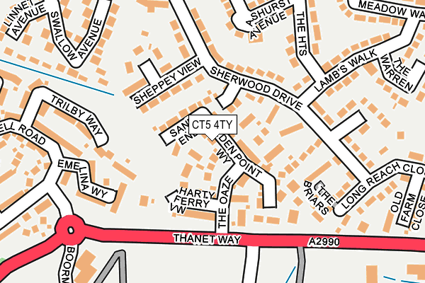 CT5 4TY map - OS OpenMap – Local (Ordnance Survey)