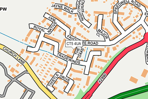 CT5 4UA map - OS OpenMap – Local (Ordnance Survey)