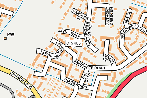 CT5 4UB map - OS OpenMap – Local (Ordnance Survey)