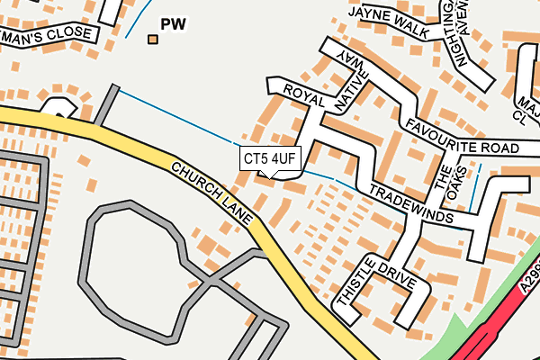 CT5 4UF map - OS OpenMap – Local (Ordnance Survey)