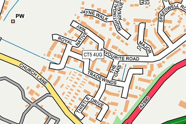 CT5 4UG map - OS OpenMap – Local (Ordnance Survey)