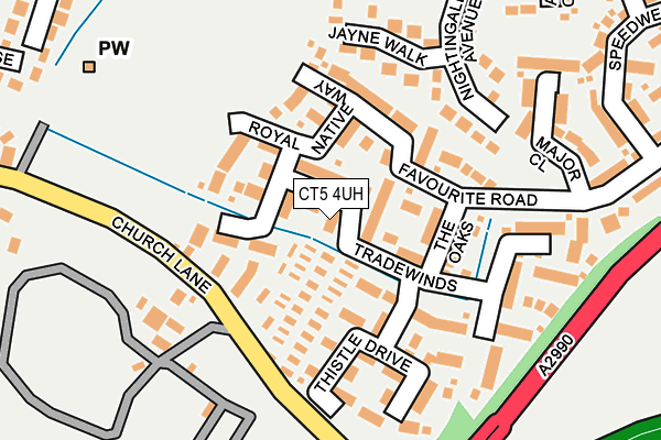 CT5 4UH map - OS OpenMap – Local (Ordnance Survey)