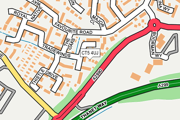 CT5 4UJ map - OS OpenMap – Local (Ordnance Survey)