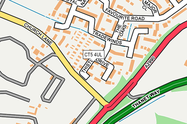 CT5 4UL map - OS OpenMap – Local (Ordnance Survey)