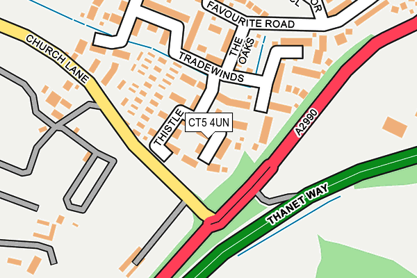 CT5 4UN map - OS OpenMap – Local (Ordnance Survey)