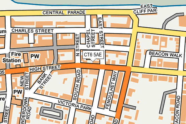 CT6 5AE map - OS OpenMap – Local (Ordnance Survey)
