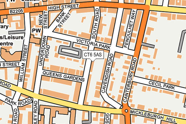 CT6 5AS map - OS OpenMap – Local (Ordnance Survey)