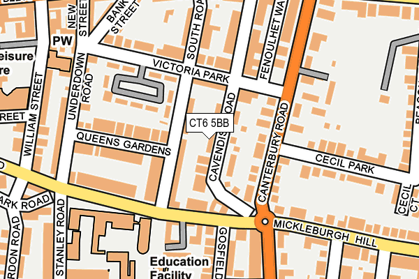 CT6 5BB map - OS OpenMap – Local (Ordnance Survey)