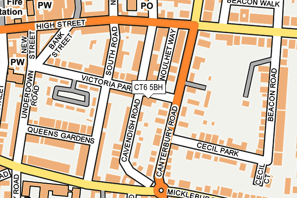 CT6 5BH map - OS OpenMap – Local (Ordnance Survey)