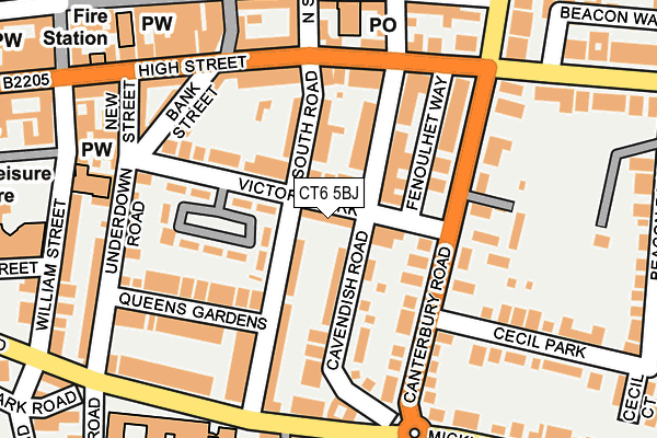 CT6 5BJ map - OS OpenMap – Local (Ordnance Survey)