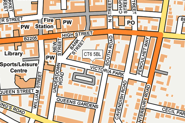 CT6 5BL map - OS OpenMap – Local (Ordnance Survey)