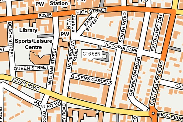 CT6 5BN map - OS OpenMap – Local (Ordnance Survey)