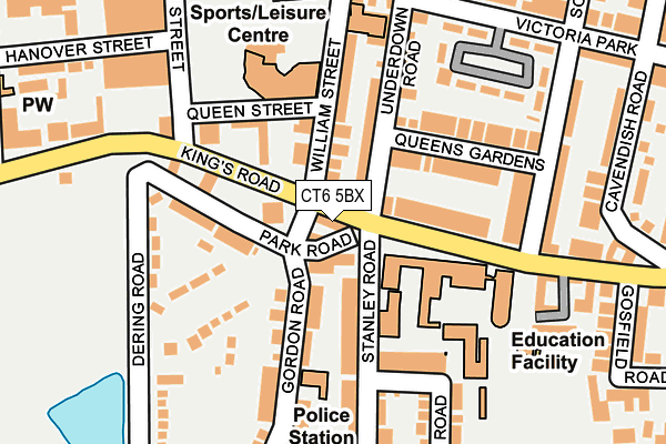 CT6 5BX map - OS OpenMap – Local (Ordnance Survey)