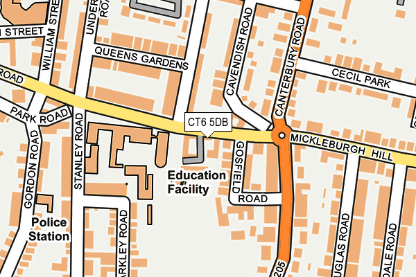 CT6 5DB map - OS OpenMap – Local (Ordnance Survey)