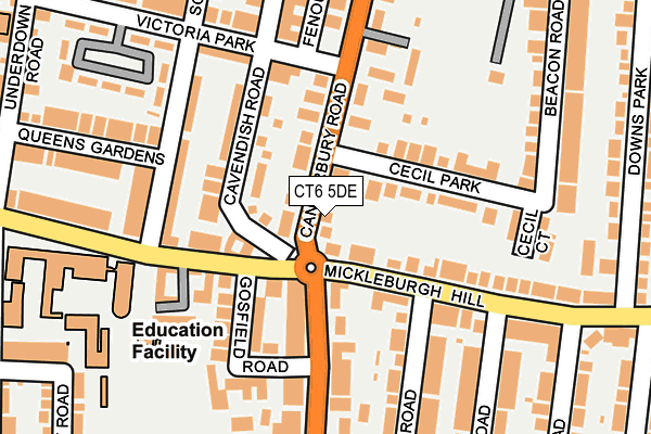 CT6 5DE map - OS OpenMap – Local (Ordnance Survey)