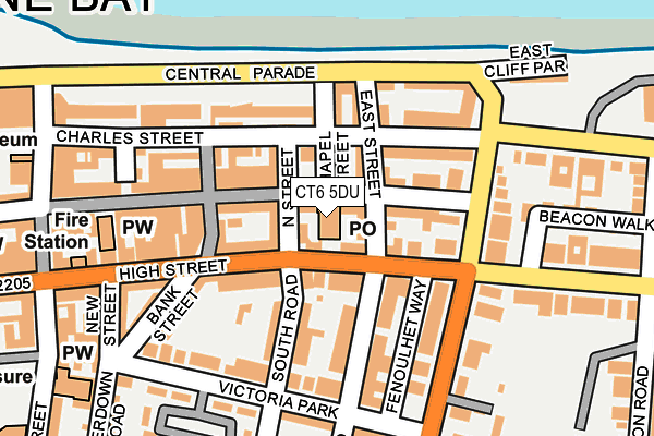 CT6 5DU map - OS OpenMap – Local (Ordnance Survey)