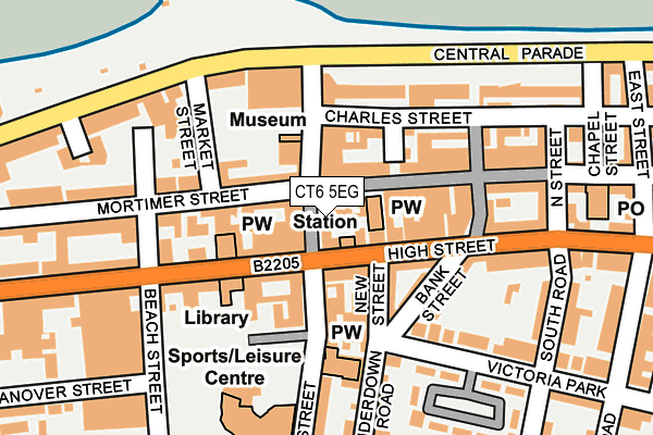 CT6 5EG map - OS OpenMap – Local (Ordnance Survey)