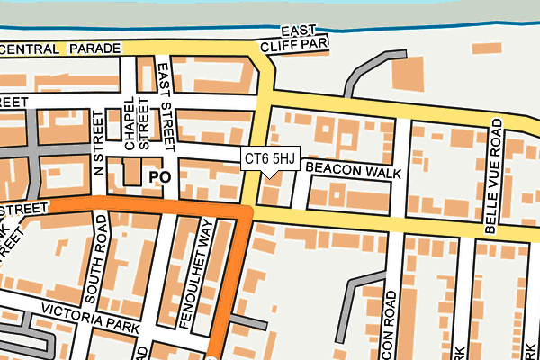 CT6 5HJ map - OS OpenMap – Local (Ordnance Survey)