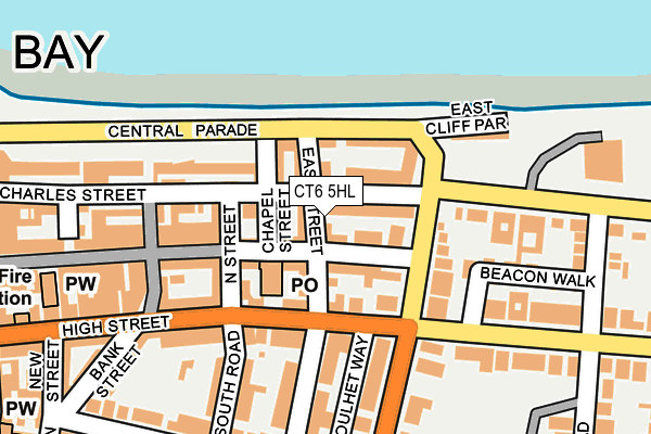 CT6 5HL map - OS OpenMap – Local (Ordnance Survey)