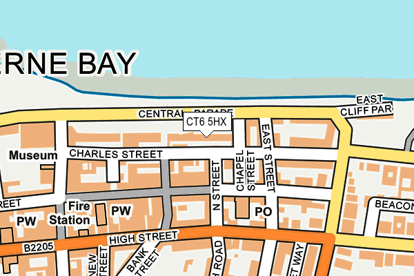 Map of 20-22 CENTRAL PARADE HERNE BAY LIMITED at local scale