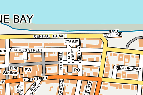 CT6 5JE map - OS OpenMap – Local (Ordnance Survey)