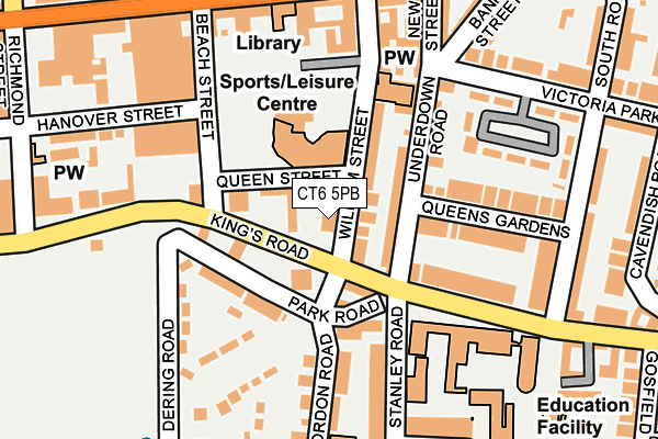 CT6 5PB map - OS OpenMap – Local (Ordnance Survey)