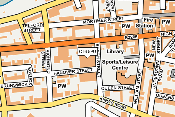 CT6 5PU map - OS OpenMap – Local (Ordnance Survey)