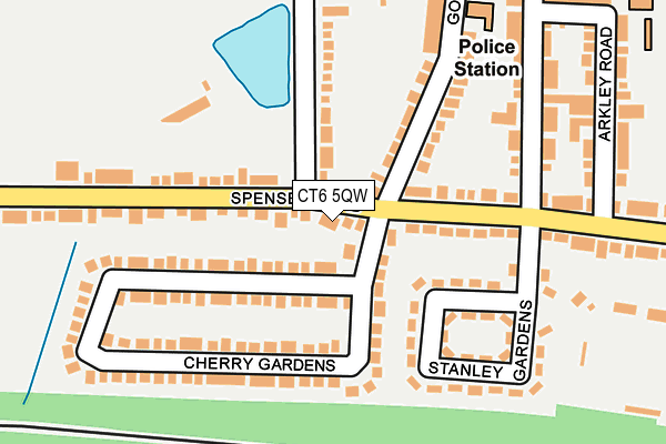 CT6 5QW map - OS OpenMap – Local (Ordnance Survey)