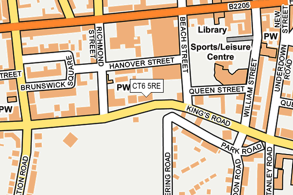 CT6 5RE map - OS OpenMap – Local (Ordnance Survey)