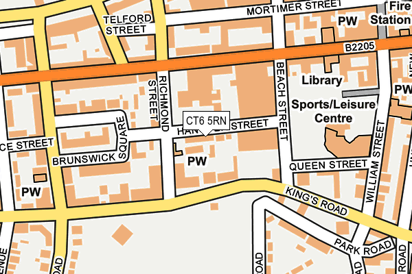 CT6 5RN map - OS OpenMap – Local (Ordnance Survey)