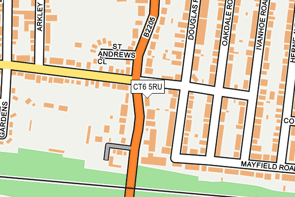 CT6 5RU map - OS OpenMap – Local (Ordnance Survey)
