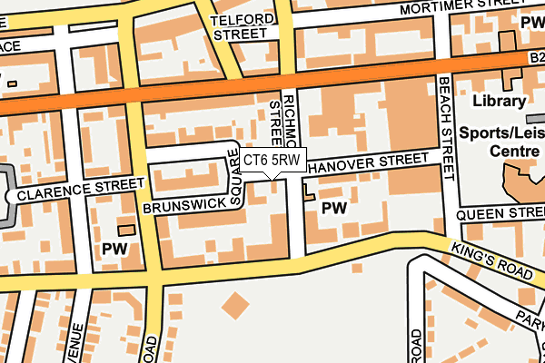 CT6 5RW map - OS OpenMap – Local (Ordnance Survey)