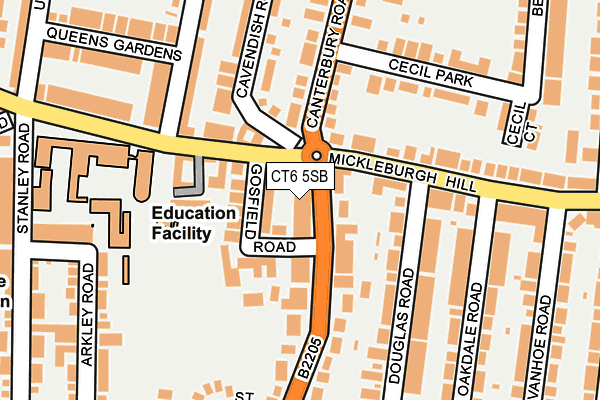 CT6 5SB map - OS OpenMap – Local (Ordnance Survey)