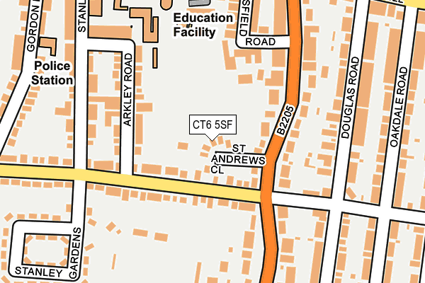 CT6 5SF map - OS OpenMap – Local (Ordnance Survey)