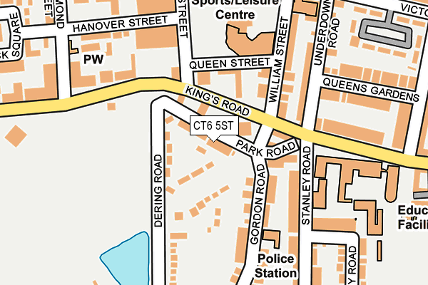 CT6 5ST map - OS OpenMap – Local (Ordnance Survey)