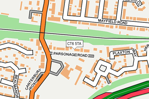 CT6 5TA map - OS OpenMap – Local (Ordnance Survey)