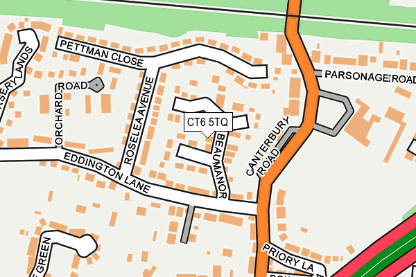 CT6 5TQ map - OS OpenMap – Local (Ordnance Survey)