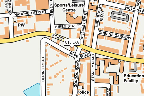 CT6 5XA map - OS OpenMap – Local (Ordnance Survey)