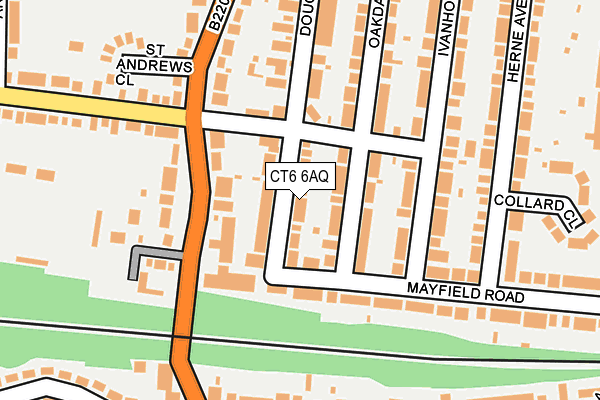 CT6 6AQ map - OS OpenMap – Local (Ordnance Survey)