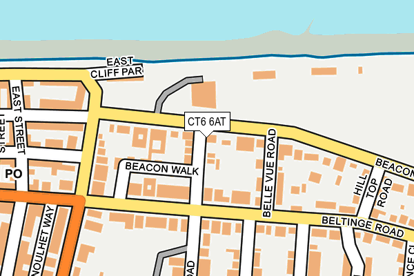 CT6 6AT map - OS OpenMap – Local (Ordnance Survey)