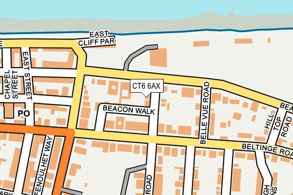 CT6 6AX map - OS OpenMap – Local (Ordnance Survey)