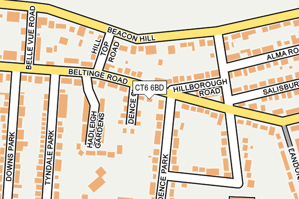 CT6 6BD map - OS OpenMap – Local (Ordnance Survey)