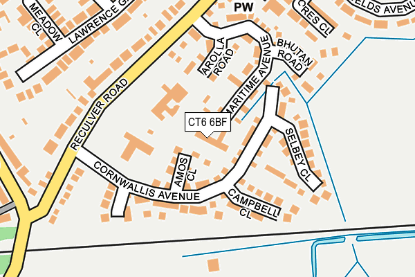 CT6 6BF map - OS OpenMap – Local (Ordnance Survey)