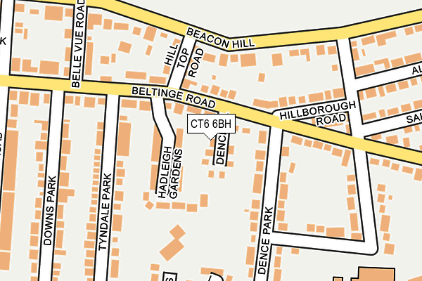 CT6 6BH map - OS OpenMap – Local (Ordnance Survey)
